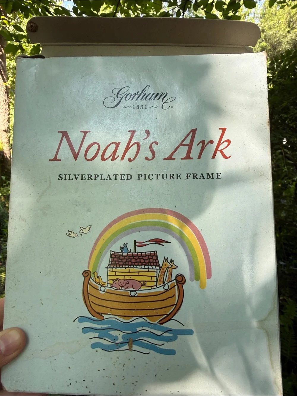 Gorham Silver-Tone Noah's Ark Arched Frame with Giraffe Motif